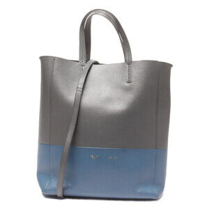 Celine Vertical Cabas Tote Bag blue gray leather